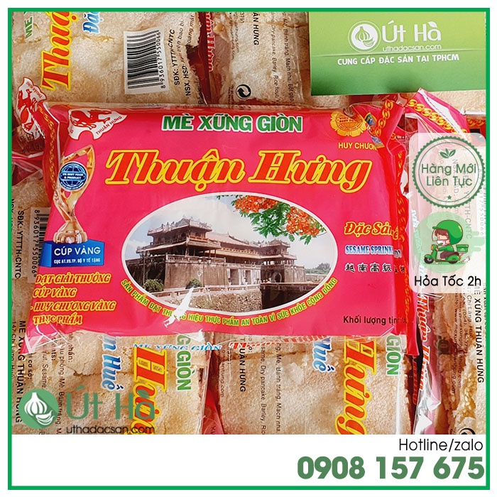 Kẹo Mè Xửng Giòn Thuận Hưng Bịch 150gr Mè Xững Huế Giòn Thơm Ngon - Út Hà Đặc Sản