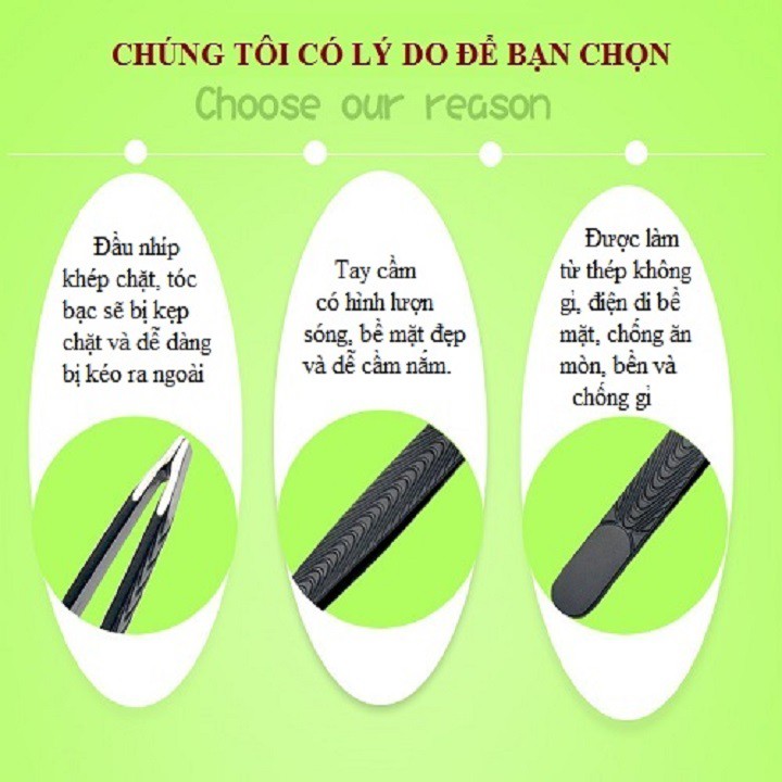 Nhíp Cao Cấp Chuyên Dụng Nhổ Tóc Bạc, Lông Mày, Lông Nách