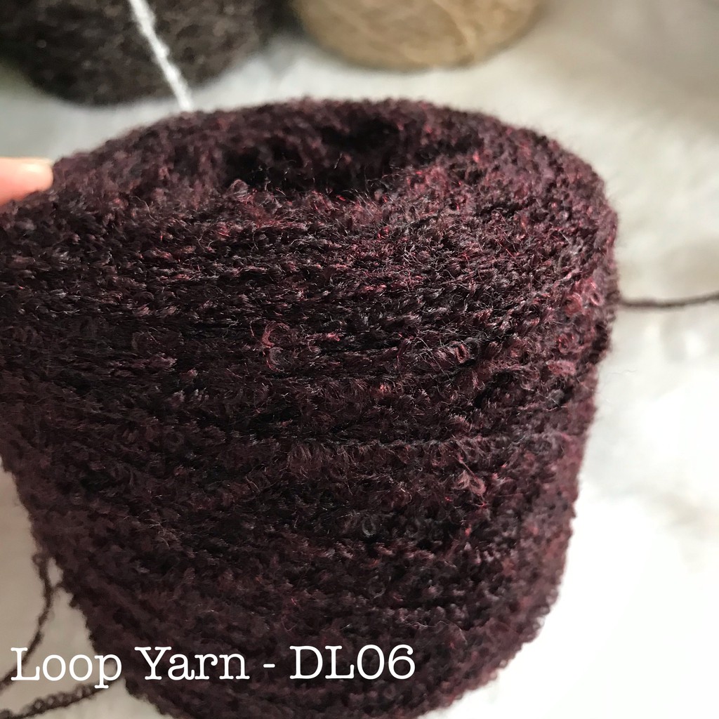 LOOP YARN Len xù vòng kiểu mới , dùng đan móc áo , mũ , khăn , thảm đệm.