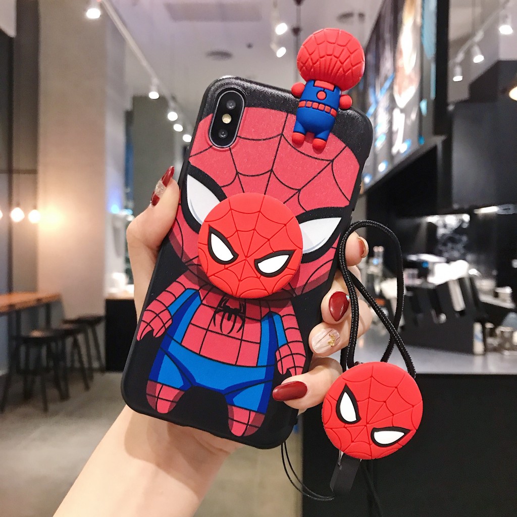 Ốp điện thoại in hình Batman/Spiderman hoạt hình 3D cho iPhone 13 Pro Max 13 Mini iPhone 12 Pro Max 12 Mini iPhone 11 Pro Max Xs Max XR SE 2020 6 6s 7 8 Plus