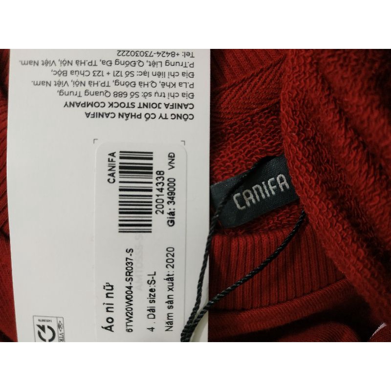 Áo nỉ nữ Canifa(349k sale 185k)