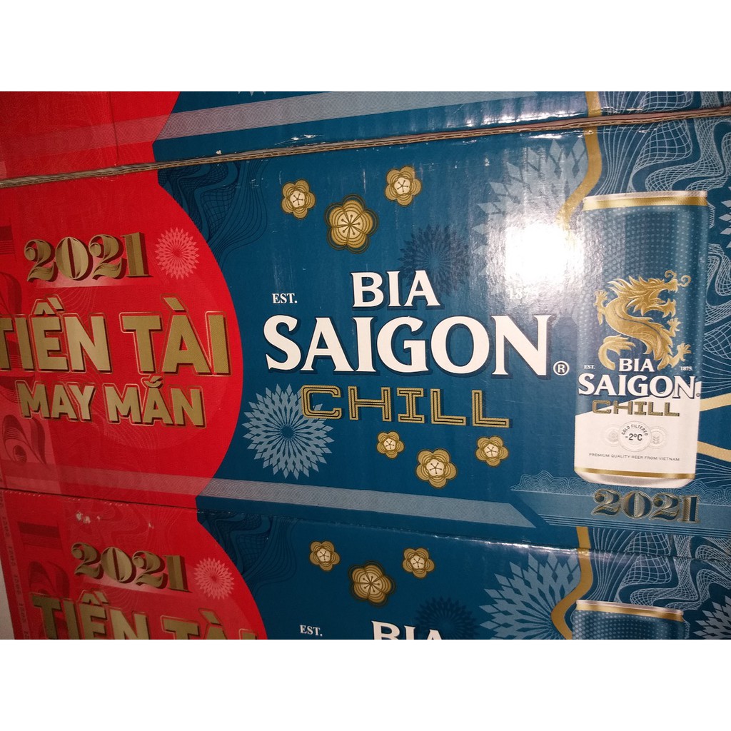Bia Sài Gòn Chill 330ml Thùng 24 lon