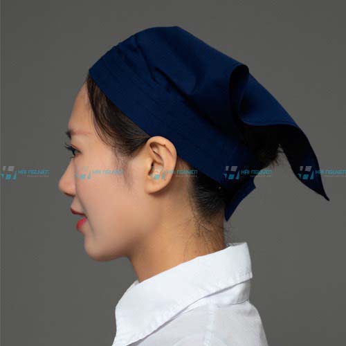 Mũ trùm đầu tàm giác phục vụ khăn tam giác nón thực thẩm nón thủy sản vải kaki cotton dành cho Nam Nữ