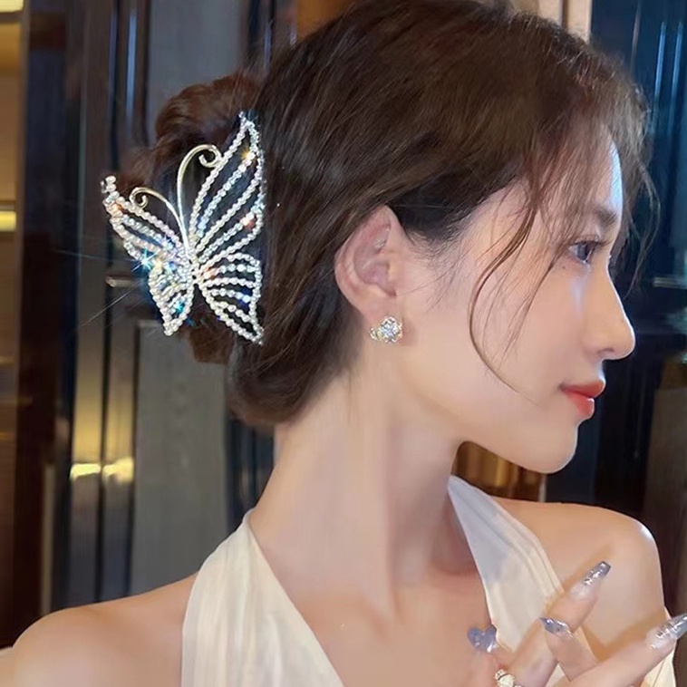 Kẹp Tóc Hình Bướm Sang Trọng Bằng Hợp Kim Cho Nữ