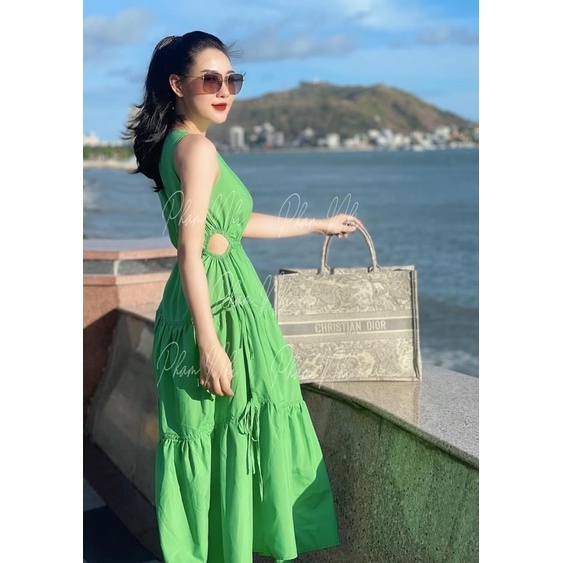 Váy Maxi Thô 3 Tầng Khoét Eo Sexy Có Ảnh Thật Kèm Video