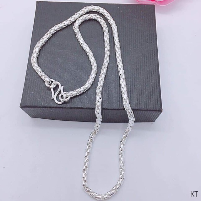 DÂY CHUYỂN BẠC TA CHO BÉ YÊU- VÒNG CỔ DÂY DỪA BẠC S925