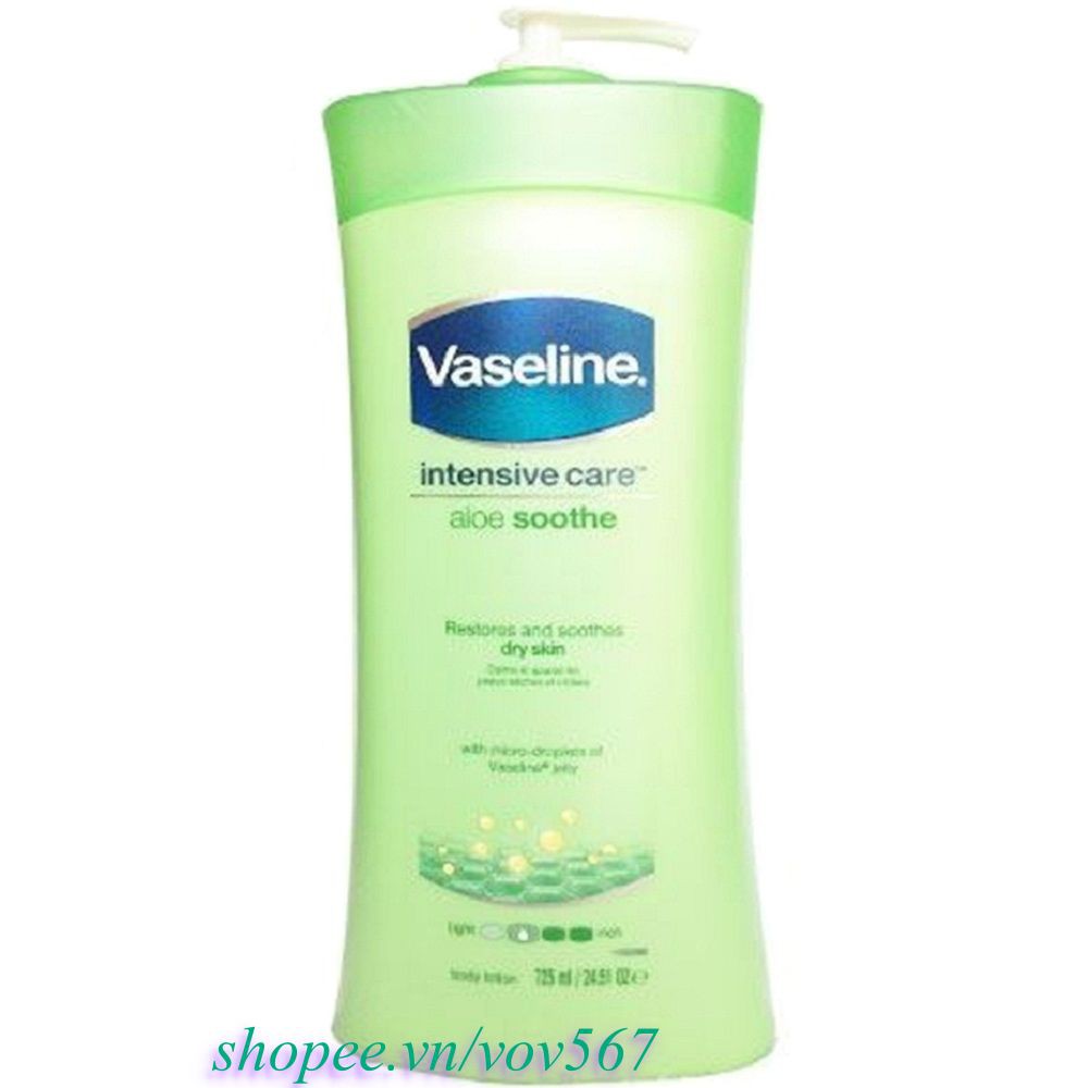 Sữa Dưỡng Thể Vaseline 725ml - Màu xanh 100% chính hãng vov567 cung cấp và bảo trợ.