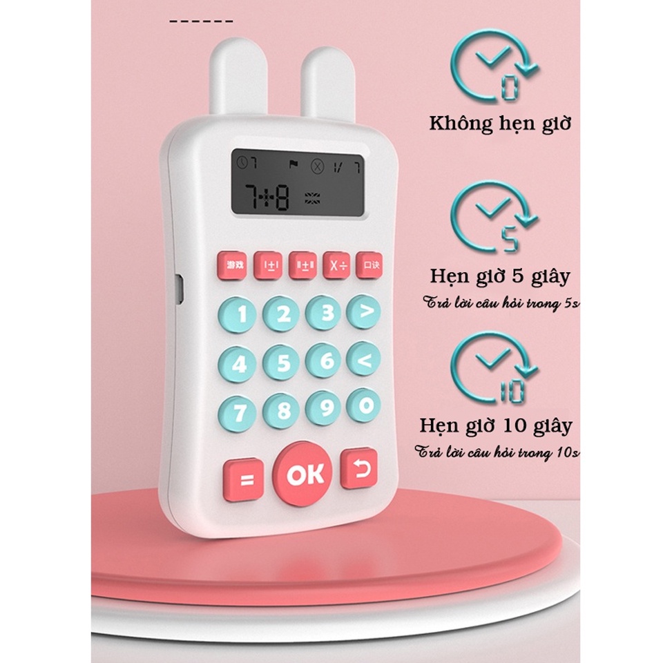 Máy tính cầm tay thông minh cao cấp cho bé, máy tính mini hình gấu dễ thương bằng nhựa ABS an toàn cho trẻ em