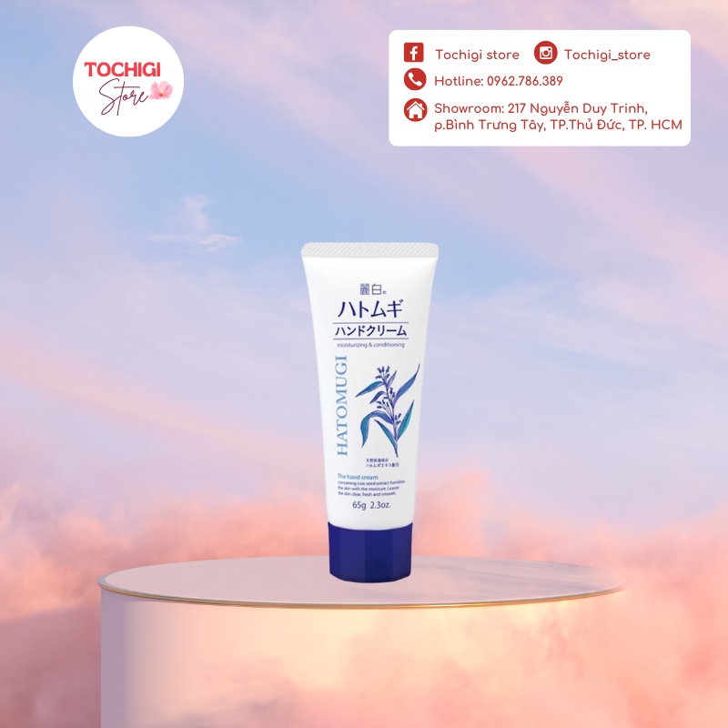 Kem dưỡng da tay Hatomugi Hand Cream 65g Nhật Bản