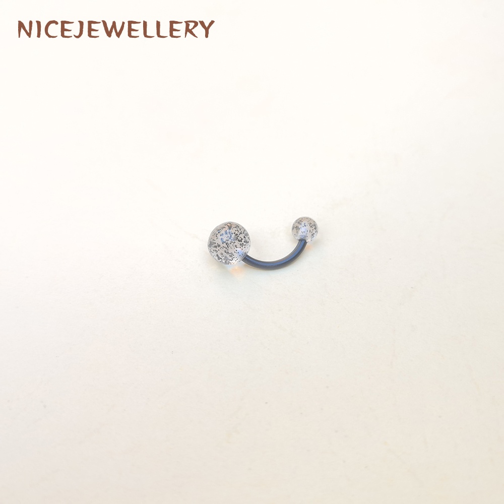 Khuyên Xỏ Rốn Bằng Acrylic Hình Tròn 8 Màu Sắc 1.6mm