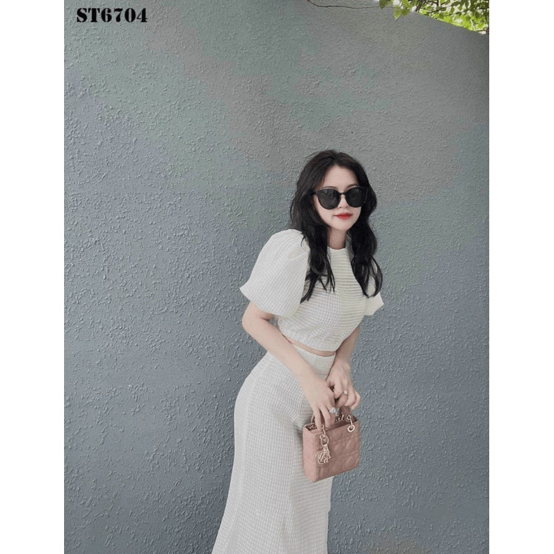 Sét Đầm 2 Món Áo Tay Phồng Kết Hợp Chân Váy Body Đuôi Cá Chất Xộp Nhật Mặc Nhẹ Đáng Yêu NEW UNISEX