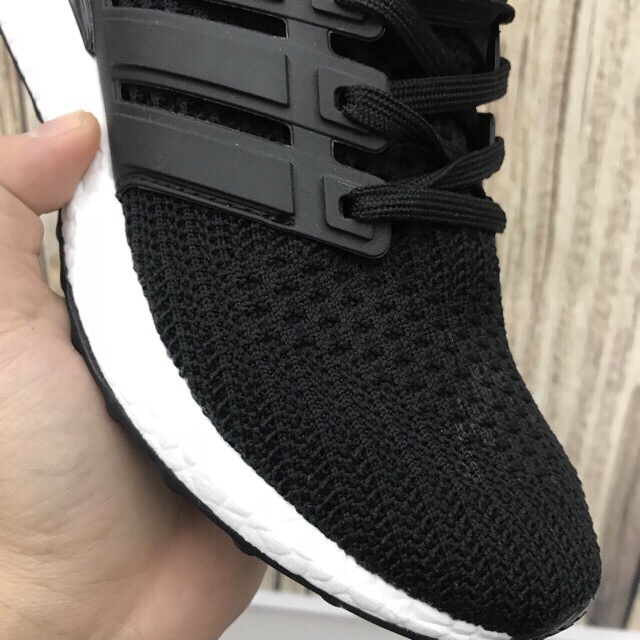 Giày thể thao sneaker giày học sinh Ultraboost 4.0 đen đế trắng cá tính
