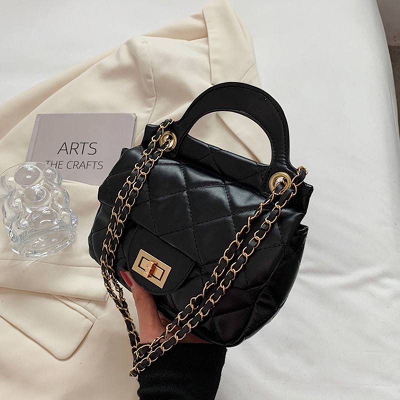 Túi đeo vai họa tiết hình thoi phong cách Hàn Quốc thời trang dành cho nữ IELGY