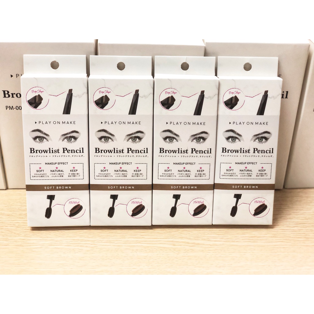 (HÀNG CHÍNH HÃNG) Chì kẻ mắt Playonmake PM-0039 (Nâu Xám,Nâu Tự Nhiên, Nâu Nhạt)