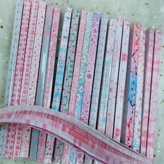 80-120 giấy gấp sao hoạ tiết sakura, cỏ bốn lá, hoa anh đào, cung hoàng đạo, không hình