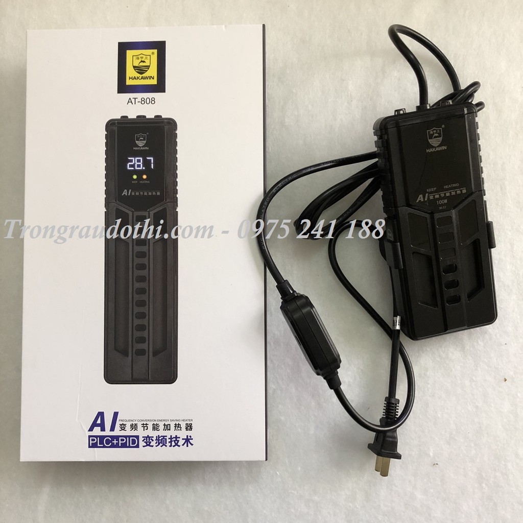 Máy sưởi tiết kiệm điện Hakawin AT-808 tích hợp nhiệt kế, điều chỉnh nhiệt độ từ bên ngoài, kéo nhiệt nhanh, chính xác