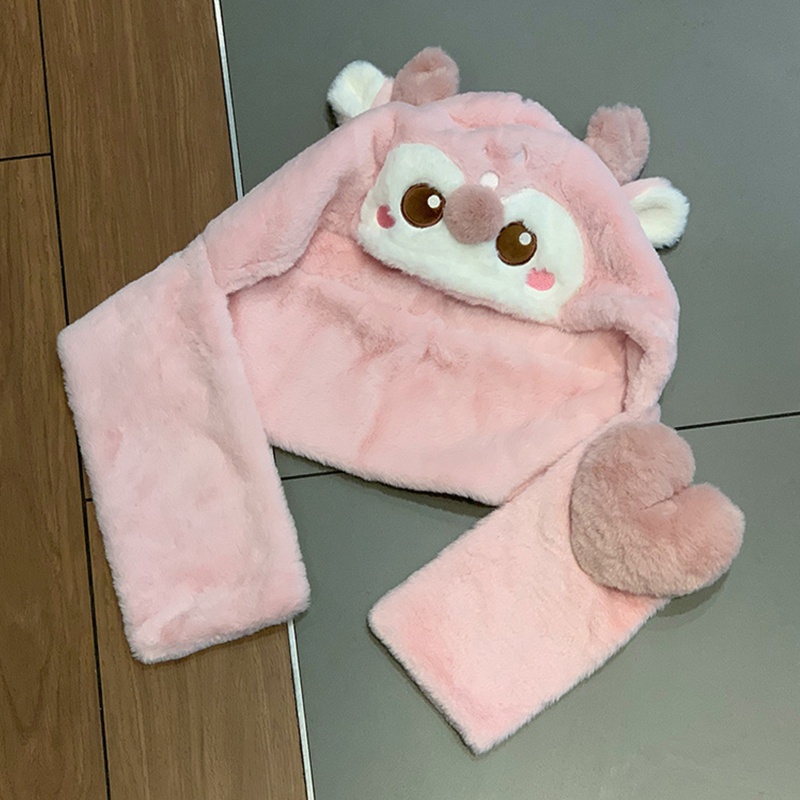 Mũ Trùm Đầu Kèm Khăn Choàng Chống Gió Thời Trang Cho Ba Mẹ Và Bé