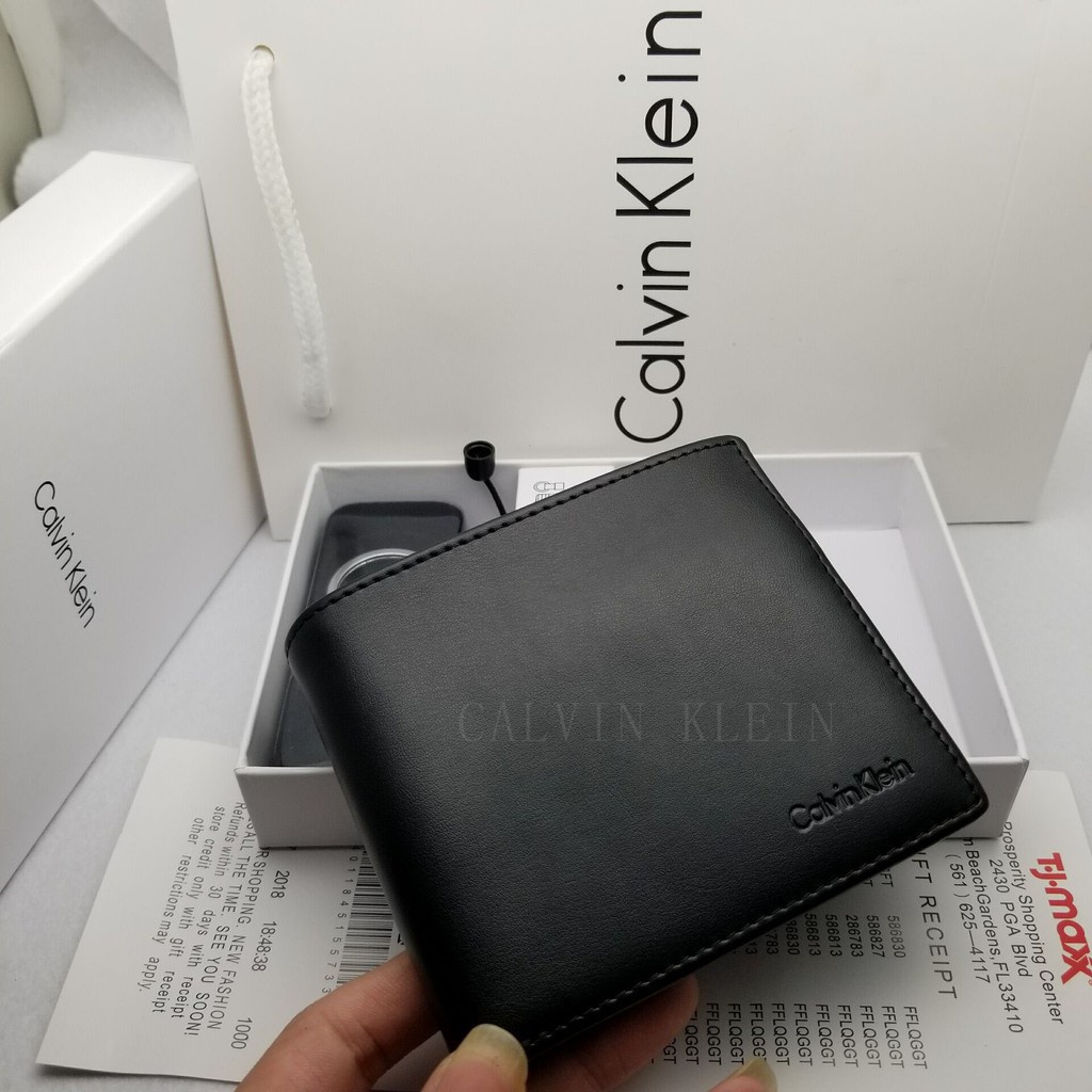 Ví nam chính hãng Calvin Klein, ví nam xu, ví da thật