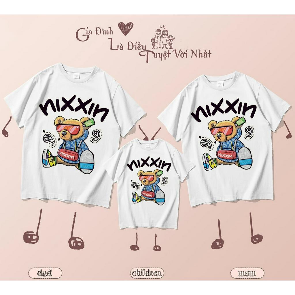 Áo thun gia đình NIXXIN cho bé, áo phông trẻ em, unisex, TP KIDS