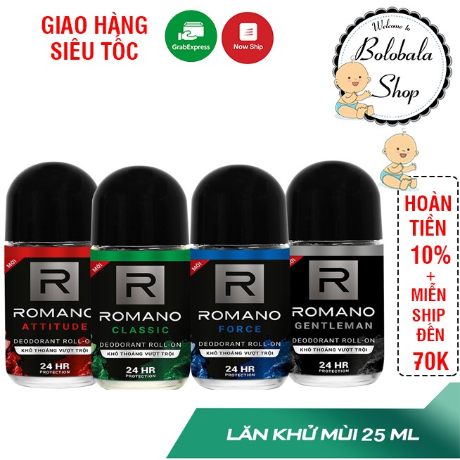 Lăn Khử Mùi Romano 25ml