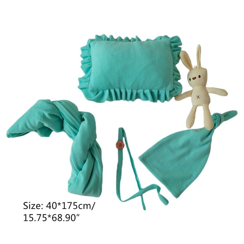 Set 5 Món Chăn + Nón + Gối + Băng Đô Xinh Xắn Cho Em Bé