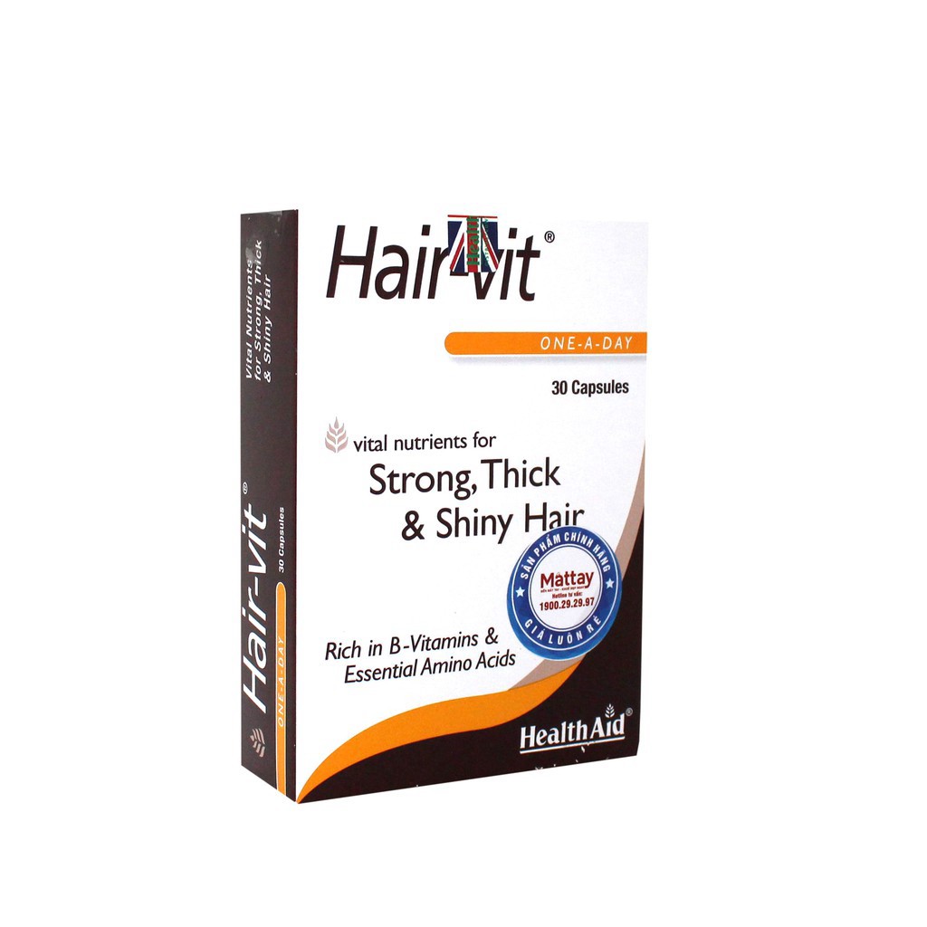 ❤️ Hair Vit - HealthAid - Hộp 30 Viên - Giúp Ngăn Ngừa Rụng Tóc, Kích Thích Mọc Tóc | Thế Giới Skin Care