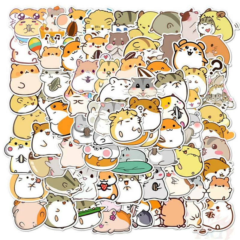 Hình dán Sticker hamster béo ú