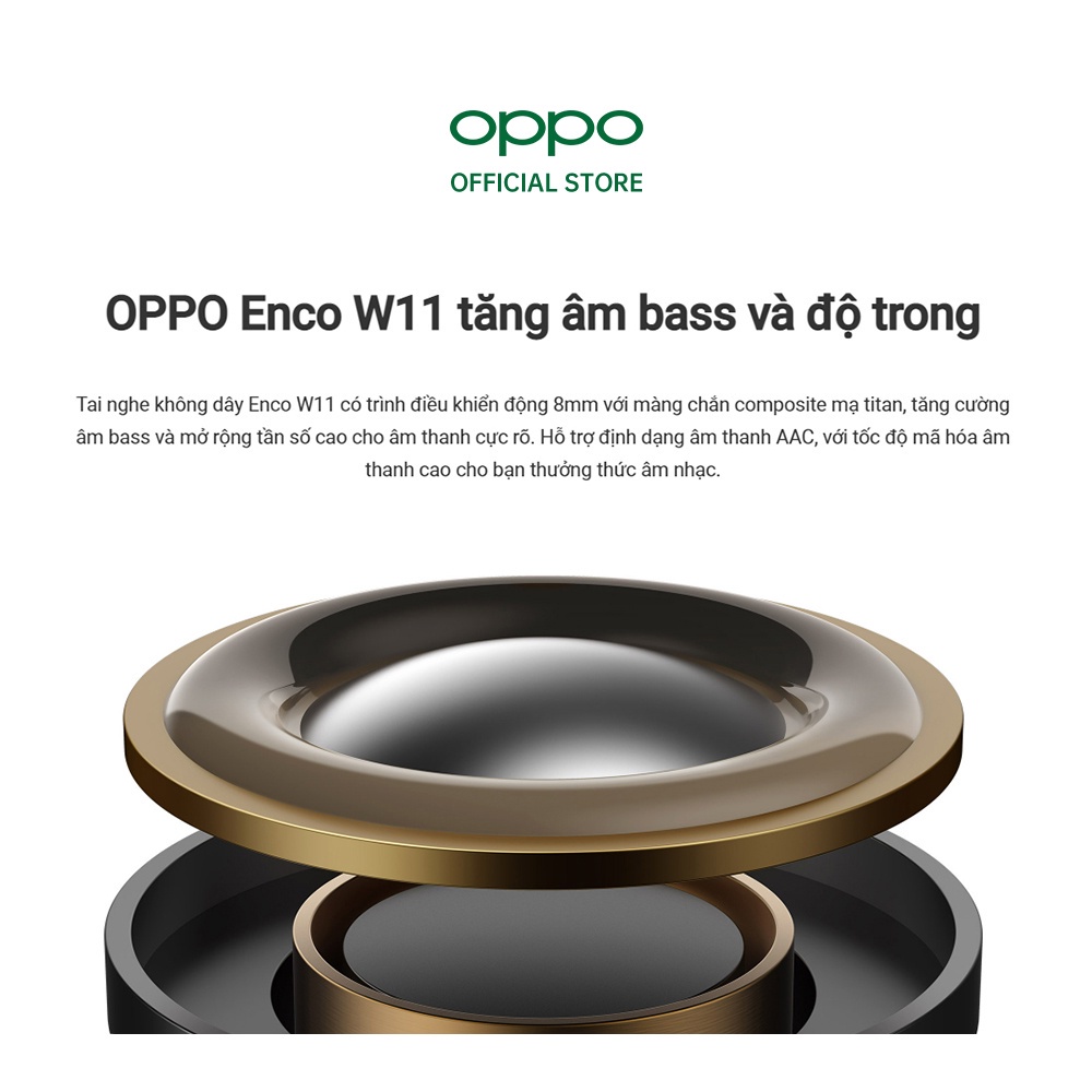 Tai nghe Bluetooth True Wireless Oppo Enco W11 - Hàng Chính Hãng