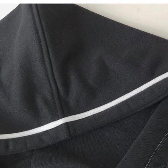 Áo Khoác Hoodie Zipper Kẻ Viền Túi Nữ - Áo Hoodie Zipper Unisex Nam Nữ Chất Vải Nỉ Ngoại Dày Dặn Nón