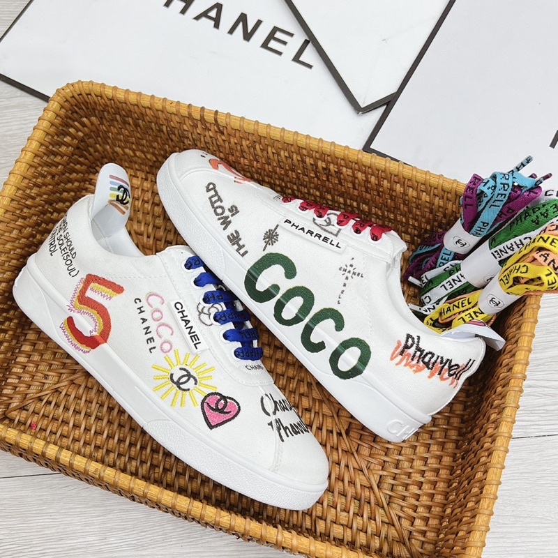 Giày thể thao stick phối hình kèm dây fullbox