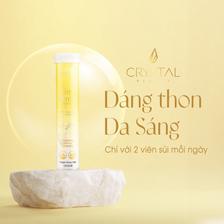 Viên Sủi Crystal trắng da-giảm cân dữ dáng-eo thon crystal không lo tác dụng phụ