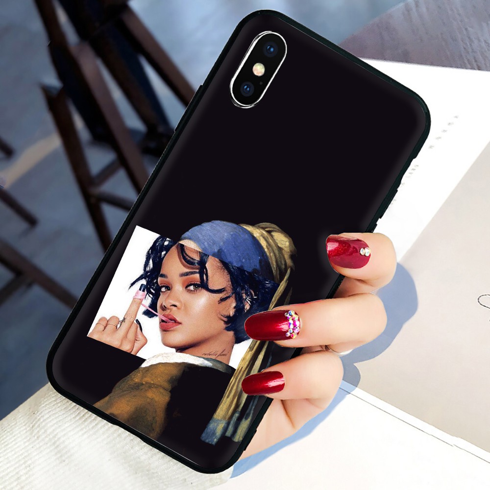 Art Aesthetic Van Gogh Mona Lisa David Soft Black TPU Silicone Phone Case for iphone 6 6Plus 6s 6sPlus Anti-fall Back Cover