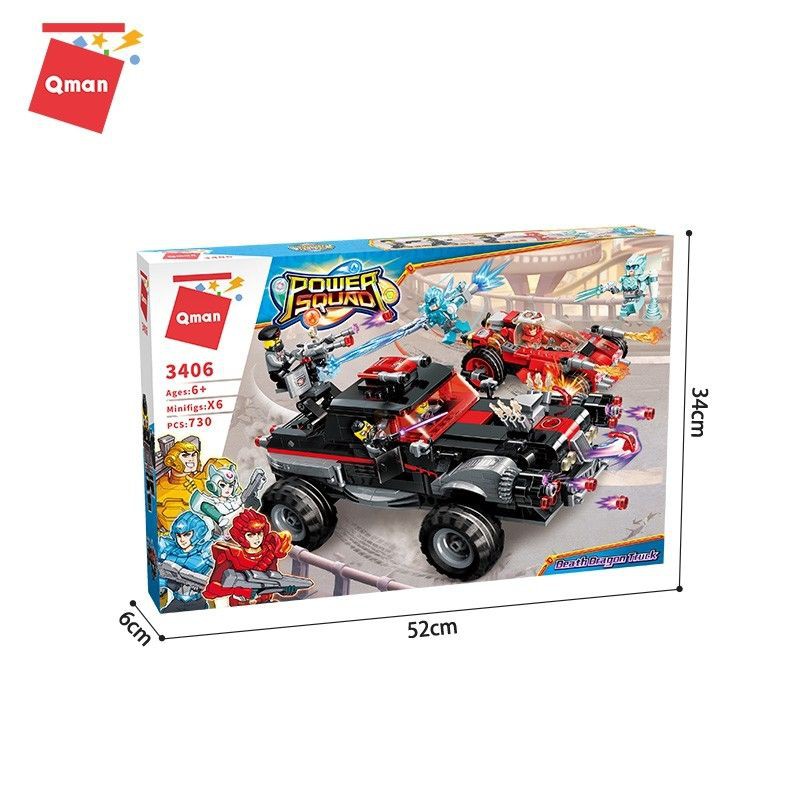 Đồ chơi xếp hình QMAN 3406 chiếc xe tiư thần