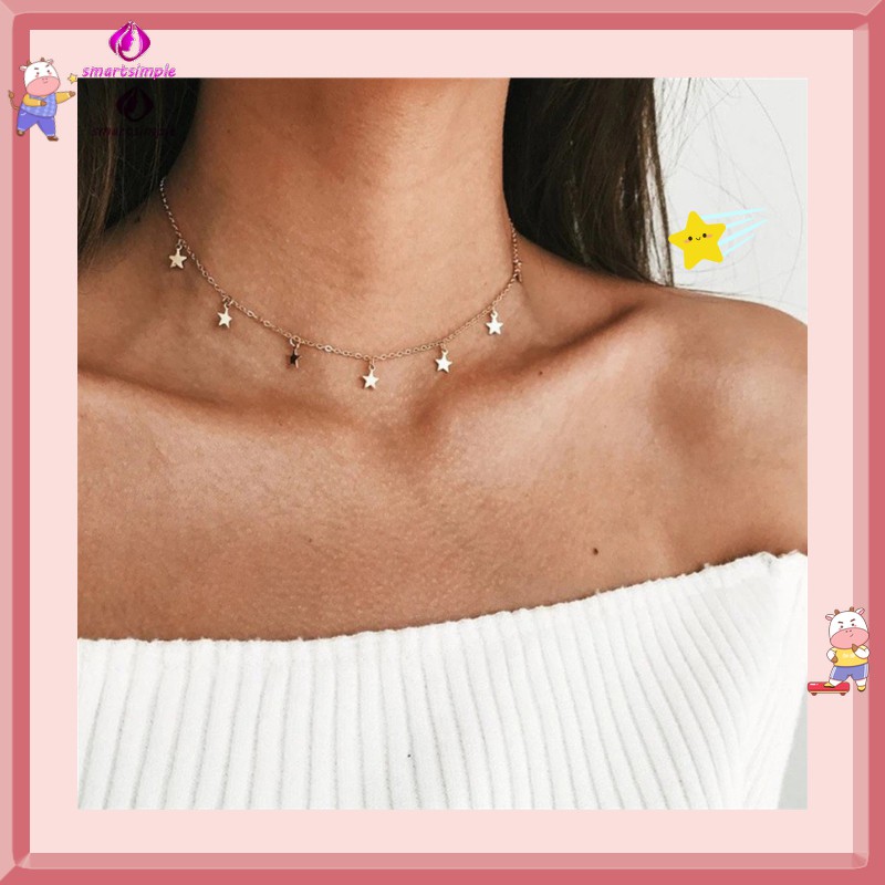 Vòng cổ mặt hình ngôi sao phong cách retro thời trang xinh xắn cho nữ