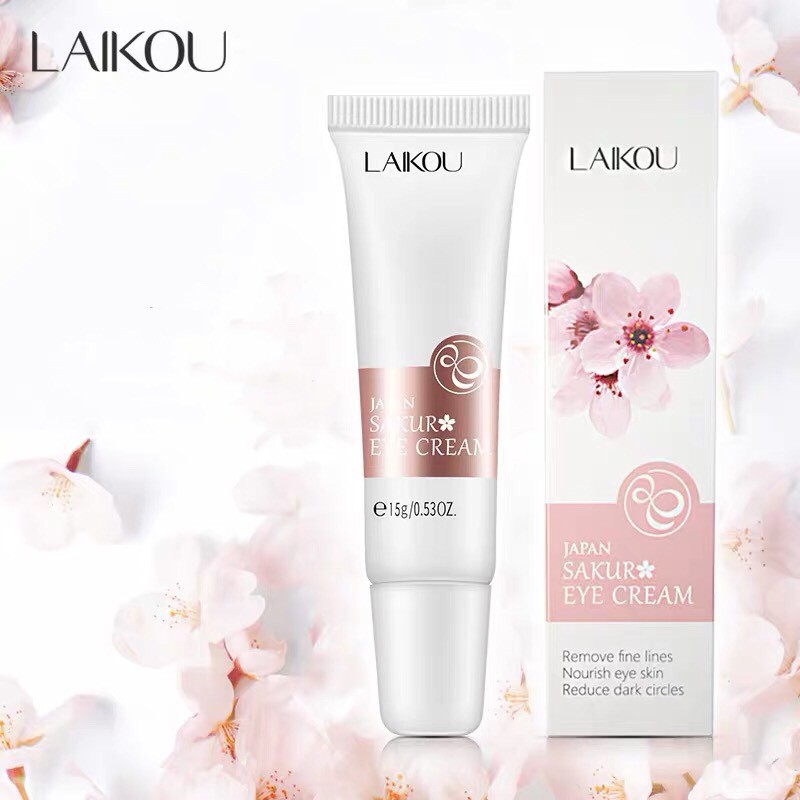 Kem mắt Hoa anh đào LAIKOU dưỡng ẩm giảm thâm quầng chống nhăn trẻ hóa vùng da mắt Japan Sakura Eye Cream LAIK20