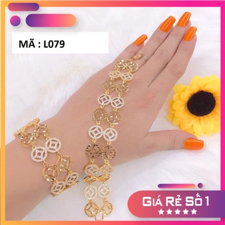 Lắc tay kim tiền mạ vàng 18k như thật