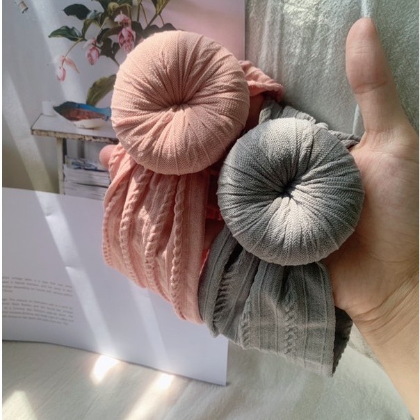 BĂNG ĐÔ - TURBAN COTTON MỊN DÀNH CHO BÉ GÁI HỌA TIẾT DONUT NHIỀU MÀU