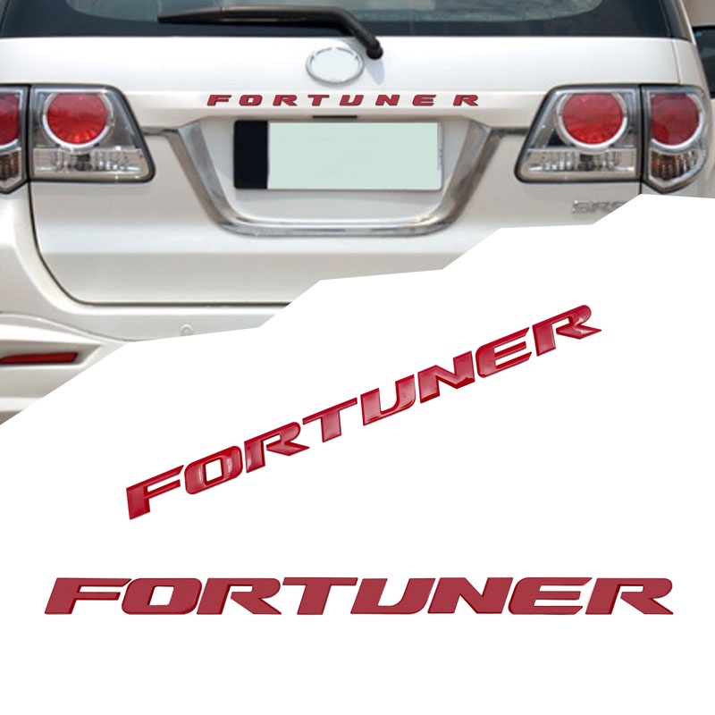 Miếng Dán Chữ LOGO 3D Mạ CHROME Trang Trí Xe Hơi Toyota Fortuner