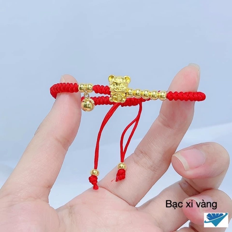 Vòng tay THJ - Vòng tay chỉ đỏ mix charm hổ xi vàng, may mắn chiêu tài lộc
