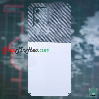 Skin Dán Mặt Sau Lưng Vân 3D Huawei P40 - P40 Pro - Carbon, Hình Hộp, Nhám