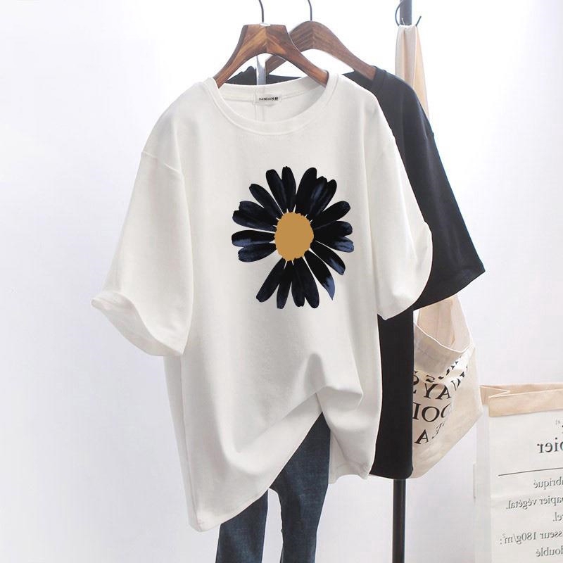 NRVP Áo thun cổ tròn tay ngắn dáng suông in họa tiết độc đáo thời trang mùa hè 2020 cho nữ