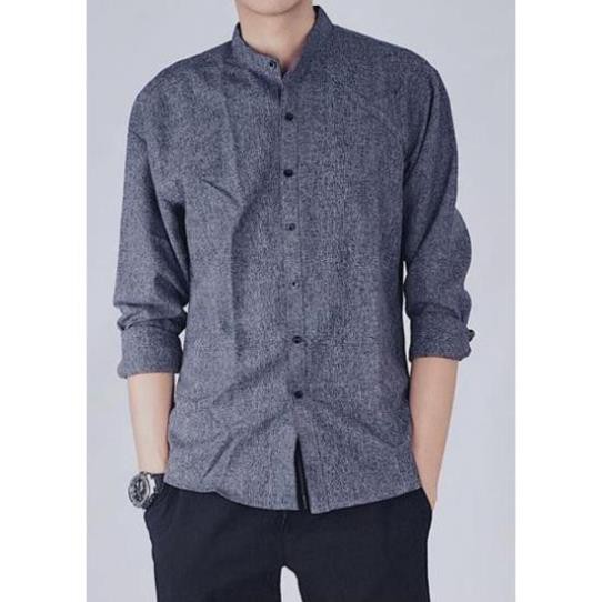 Áo sơ mi nam cổ tàu dài tay, dáng chuẩn, phong cách trẻ trung, năng động, màu sắc đa dạng | BigBuy360 - bigbuy360.vn