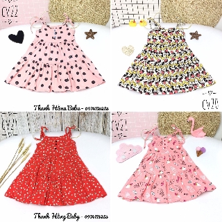 Váy 2 Dây Cotton Cho Bé Gái Thanh Hằng Baby Từ 7 - 21 Kg