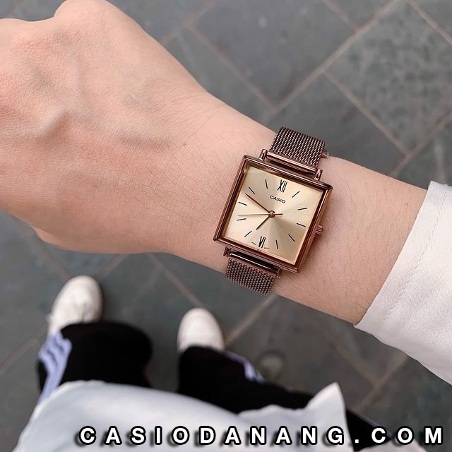Đồng hồ nữ dây kim loại Casio chính hãng Anh Khuê LTP-E155MR-9BDF