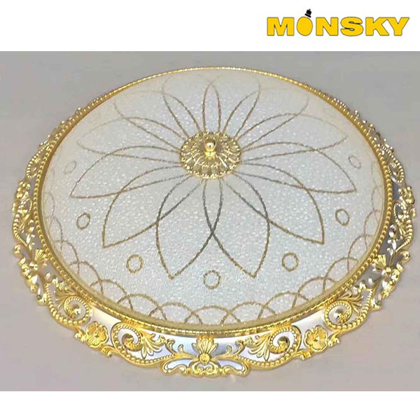 Đèn ốp trần pha lê MONSKY DOPTOP D500mm trang trí nội thất hiện đại, sang trọng.