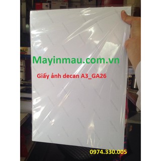 Combo 3 sản phẩm gồm 1 tập giấy ảnh decan A3 + 1 tập giấy ảnh decan A4+ 1 tập giấy ảnh A3 ĐL230_inksun