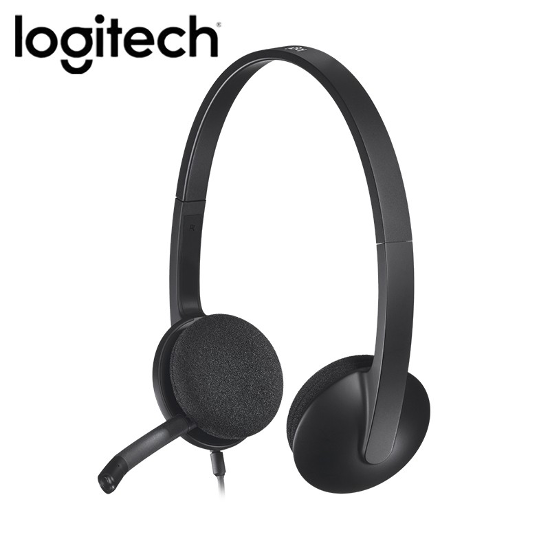 Logitech H340 USB headset with swivel microphone home Office USB stereo headphone with 1.8m Cable