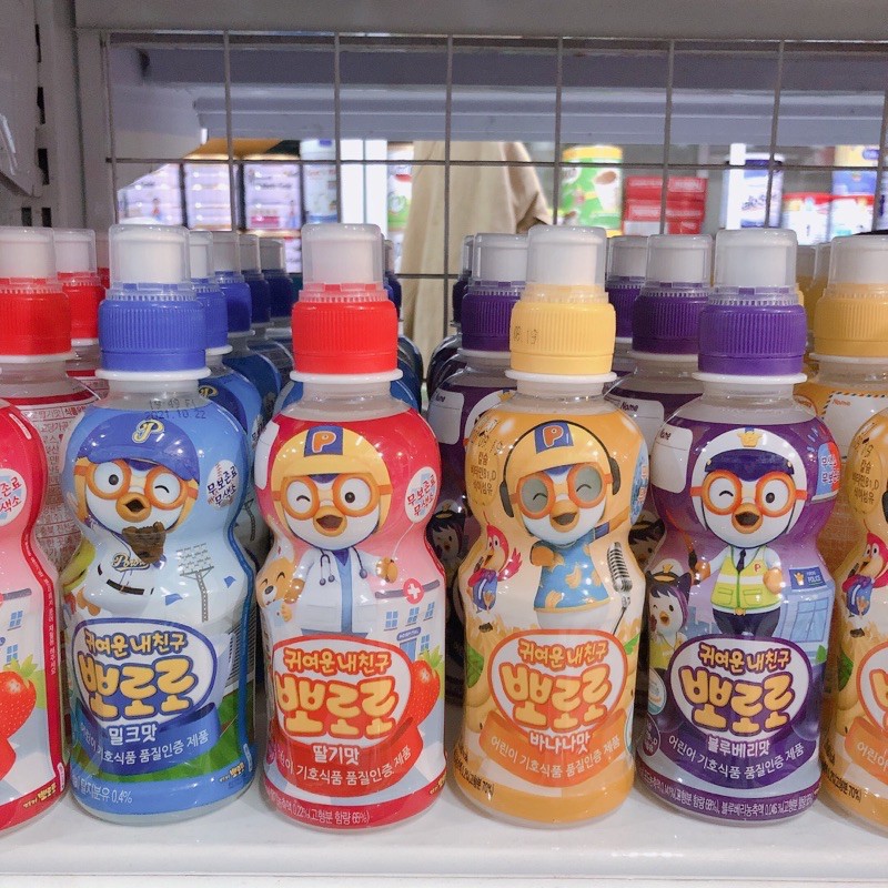 [Uống là ghiền] Nước uống trái cây hoa quả Pororo Paldo Hàn Quốc