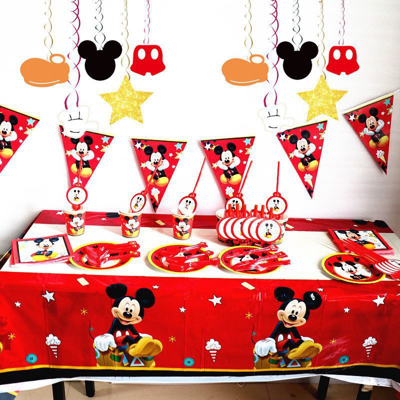 Phụ Kiện Trang Trí Tiệc Sinh Nhật Hình Chuột Mickey