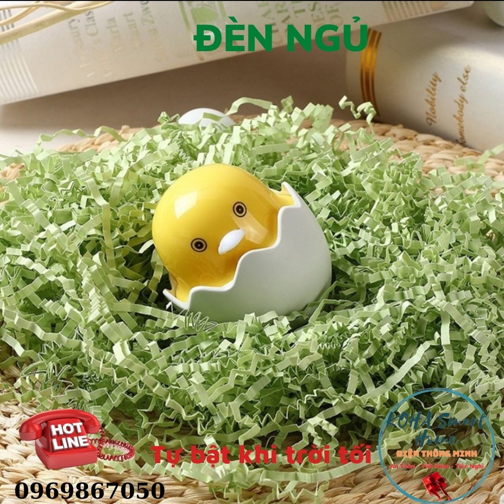 Đèn ngủ cảm ứng ánh sáng hình Gà Con siêu dễ thương tự động bật sáng khi tối chất lượng cao